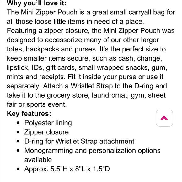 Thirty-One mini zipper pouch camera print - Picture 3 of 3